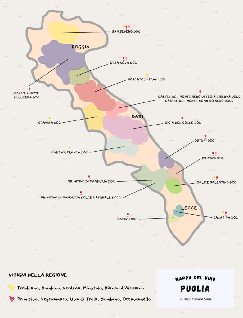 wine map mappa del vino puglia