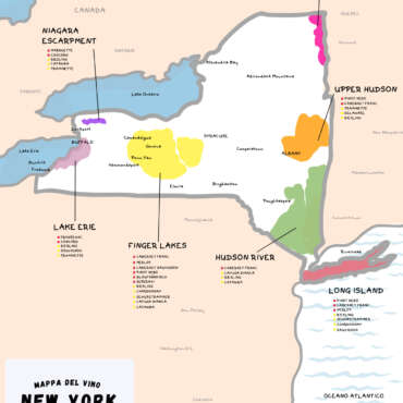 Wine Map Mappa del vino New York