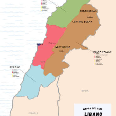 mappa del vino libano / Wine Map Libano